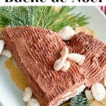 Pinterest graphic for Buche de noel.