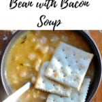 Pin for Slow Cooker Bean with Bacon Soup.