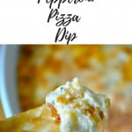 Pin for Hot Pepperoni Pizza Dip a Keto Dip for Low Carb Diets.