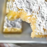 Lemon Bar with a bite out of it.