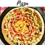 Pin for easy cheeseburger pizza.