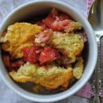 Crock Pot Strawberry Rhubarb Cobbler