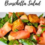 Pin for Kale Tomato Bruschetta Salad.