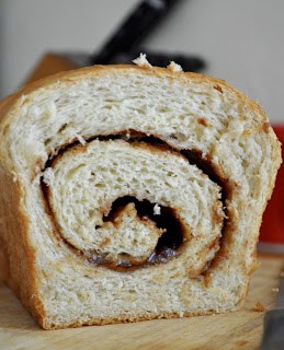 Yeasted Banana Cinnamon Swirl Bread.