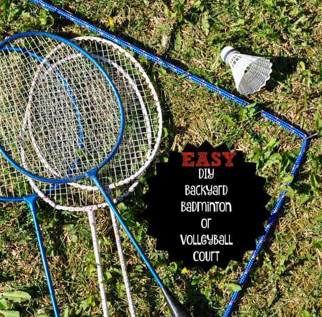 Easy DIY Backyard Badminton or Volleyball Court
