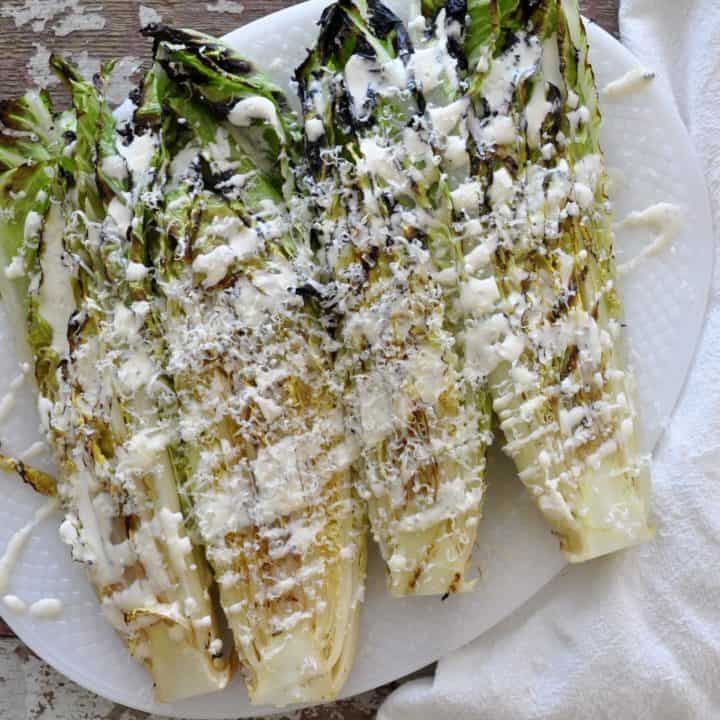 Grilled Romaine with Truffle Dressing