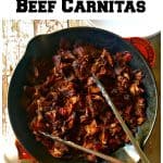 Pin for slow cooker beef carnitas.