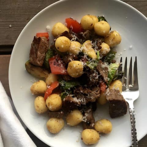 Prime Rib and Gnocchi Skillet a 25 minute dinner