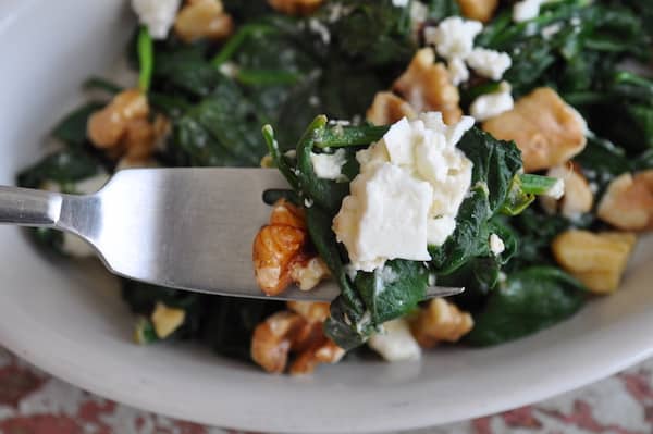 Creamed Spinach with Feta and Walnuts5