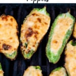 Pin for grilled jalapeño poppers.