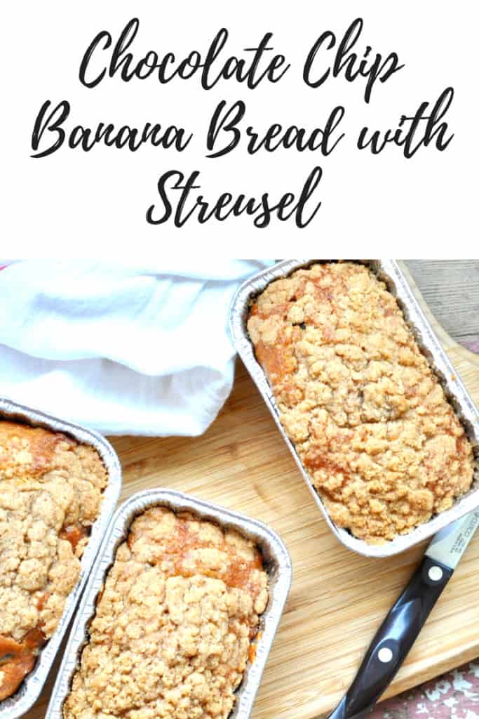 Chocolate Chip Banana Bread with Streusel 