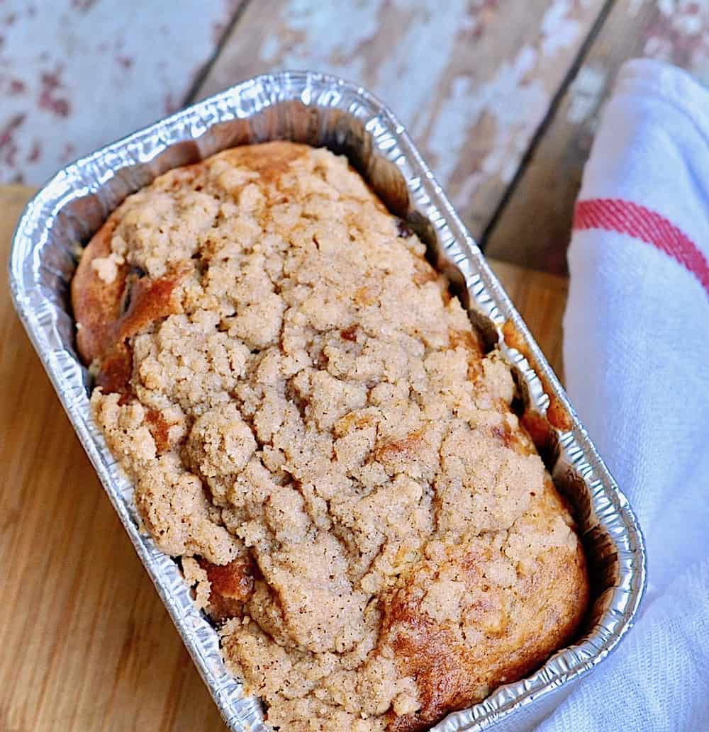 Chocolate Chip Banana Bread with Streusel Topping