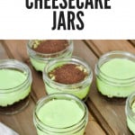 Pin for Mint Cheesecake Jars.