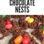 Pin for Toasted Coconut Chocolate Nests.