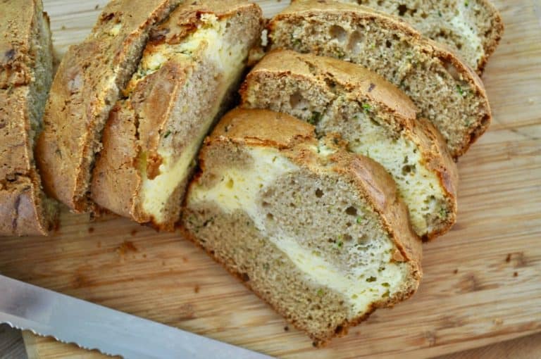 Zucchini Bread with Cream cheese Swirl