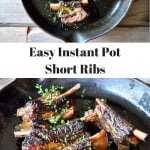 Pin for Easy Instant Pot Short Ribs.