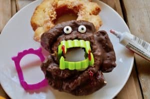 Halloween Party Idea-Vampire Doughnuts.