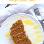 Pin for steamed pumpkin pudding with vanilla hard sauce.