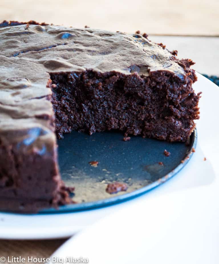 Cut fresh instant pot brownies.