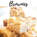 Pin for butterscotch brownies.