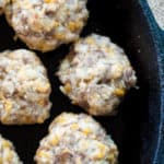 Pin for quick and easy sausage balls.