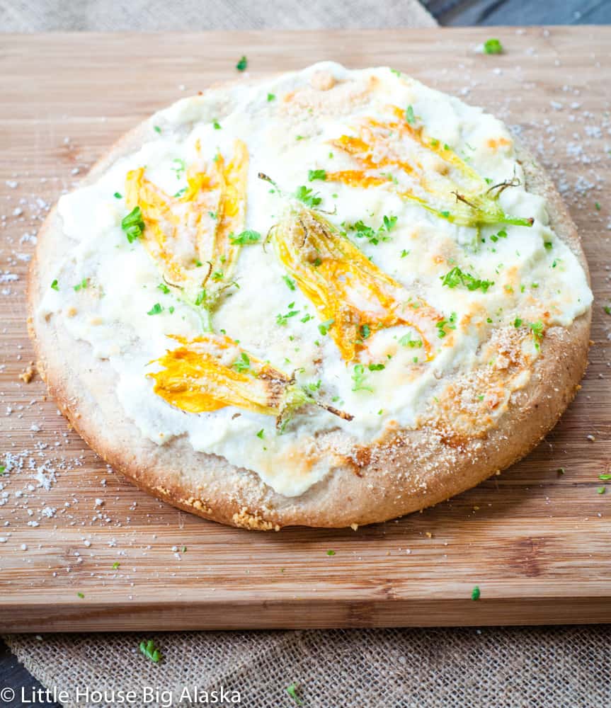 fresh bread with parmesan and parsley