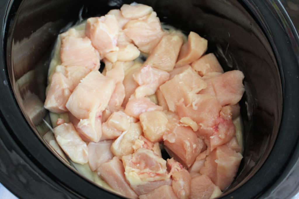 chunks of chicken in the crock pot