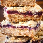 Stack of a cherry bar showing its layers.
