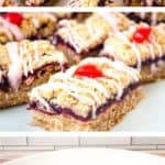 Pin for cherry crumb bars.