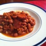 Pinto bean bonanza in a plate.