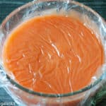 wrap the rhubarb tightly with plastic wrap on the surface to keep it from getting a skin.