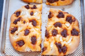 Fresh out of the oven chorizo focaccia.