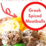 Pin for baked turkey meatballs.