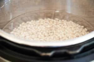 Navy bean simmered in the instant pot.