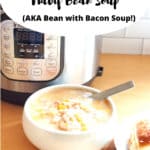 Pin for instant pot navy bean soup.