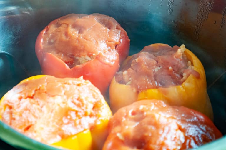 Ground Turkey Stuffed Peppers in the Instant Pot.