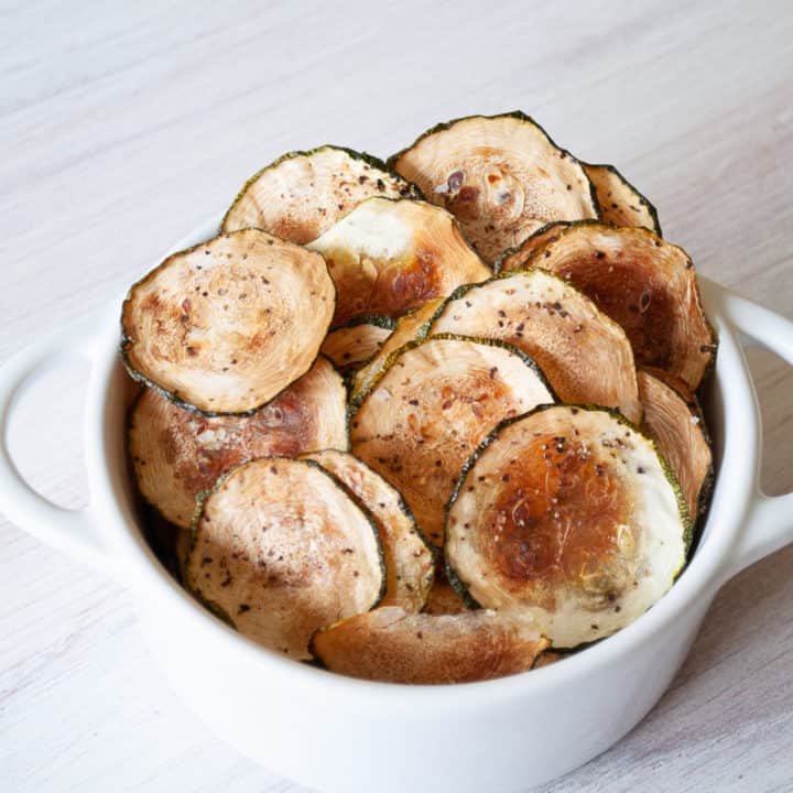Salt and Pepper Baked Zucchini Chips
