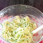 Battered zucchini noodles.