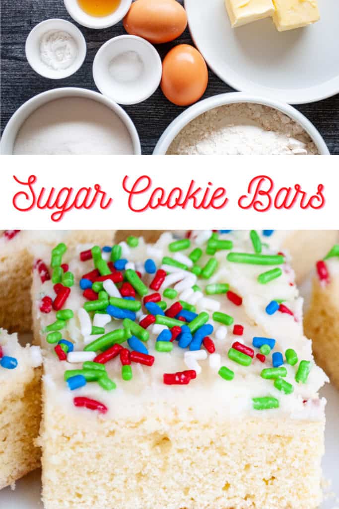 Pinterest Pin for Sugar Cookie Bars