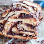 Sliced babka.