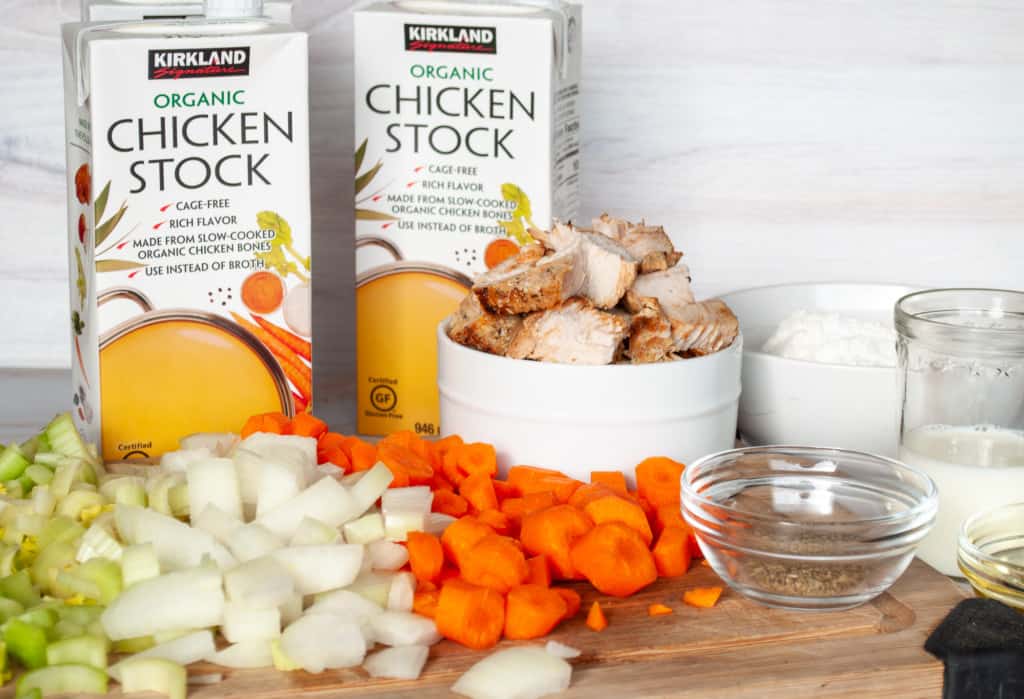 Ingredients for Turkey Dumpling Soup. 