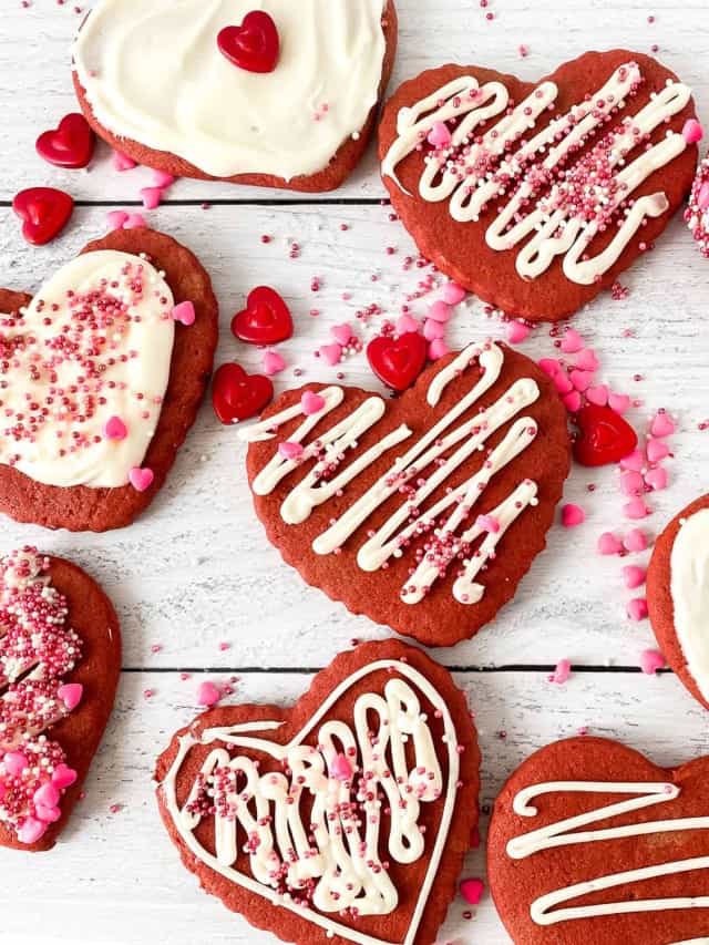 Valentine's day red velvet cookies.