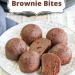 Pin for instant pot brownie bites.