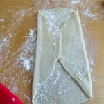 Two sides of the dough folded in.