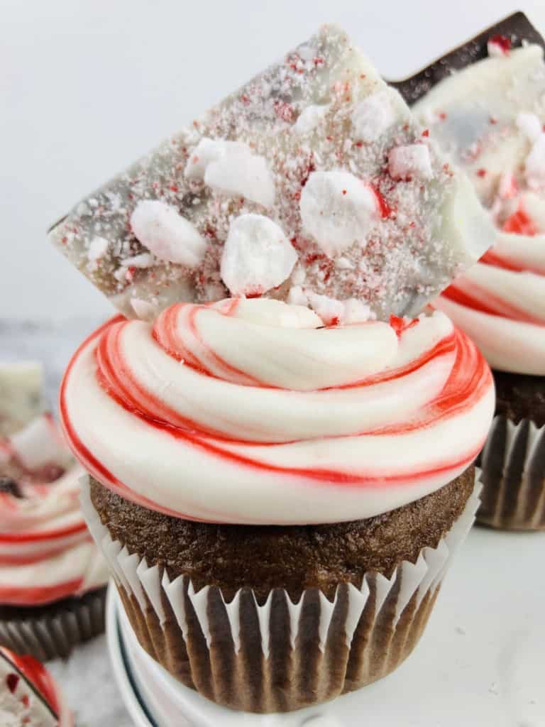 How to use Peppermint bark, eat it or put it on cupcakes.