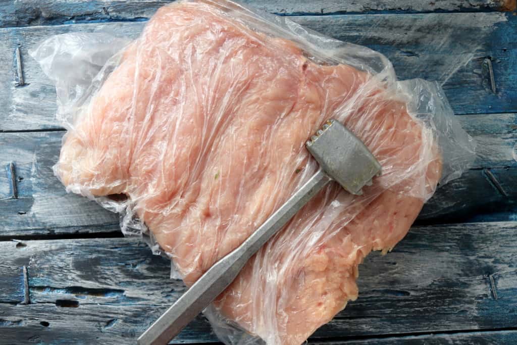 How to pound a turkey breast. 