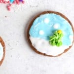 Christmas themed air fryer gingerbread cookies.