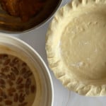 Fixings for the double decker pie.