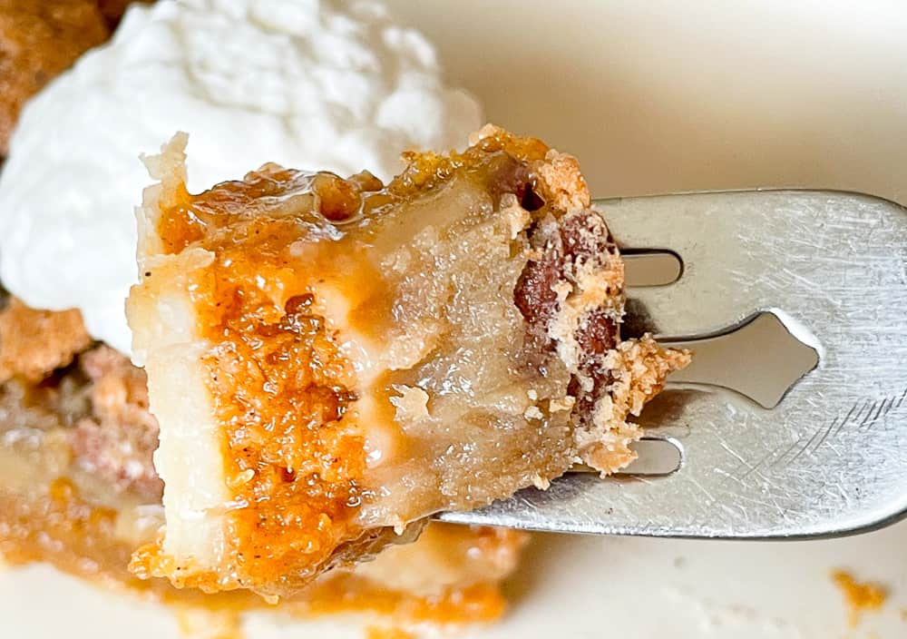 Double decker pecan pumpkin pie.