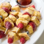Berry French toast kabobs.